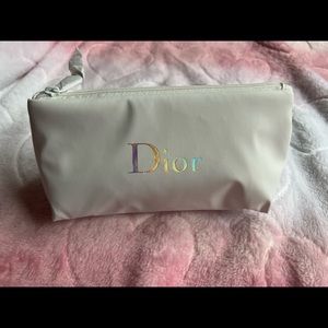 Authentic Cloud Soft Small Dior Makeup Bag with Holographic Lettering